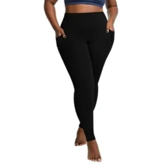 Women's Black High-Waisted Leggings size Large - Picture 1 of 5